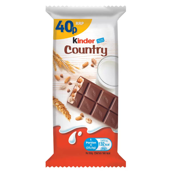 Kinder Country Bar 23.5g PMP 50p - 40 Count