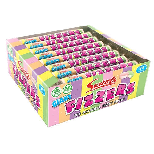 Swizzels Giant Fizzers Rolls - 24 Count