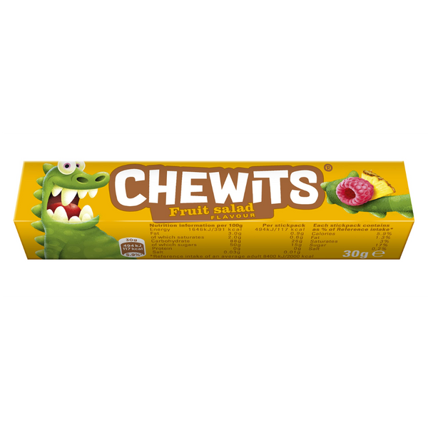 Chewits Fruit Salad Flavour Stick Pack 30g - 40 Count