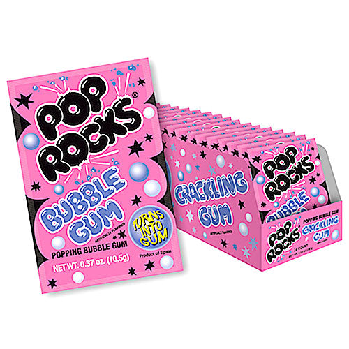 Pop Rocks Crackling Bubble Gum - 24 Count