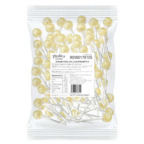 Pimlico Sugar Free Pineapple Lollipops - 1kg