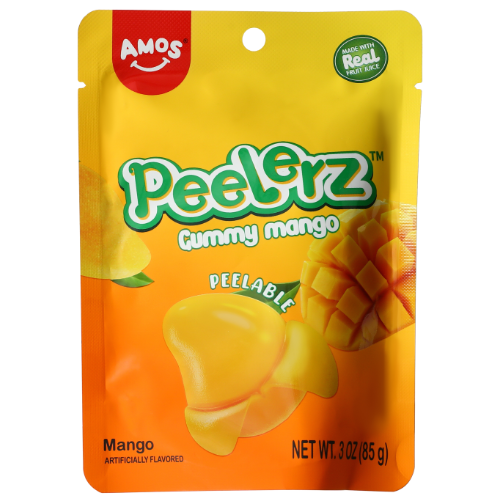 Amos Gummy Mango Peelerz 120g - 12 Count