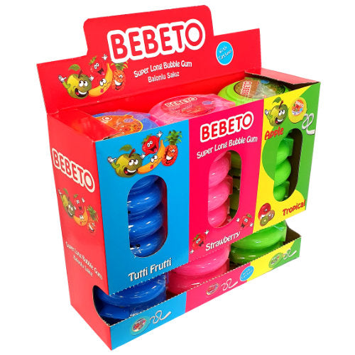 Bebeto 1m Bubblegum Rolls - 24 Count