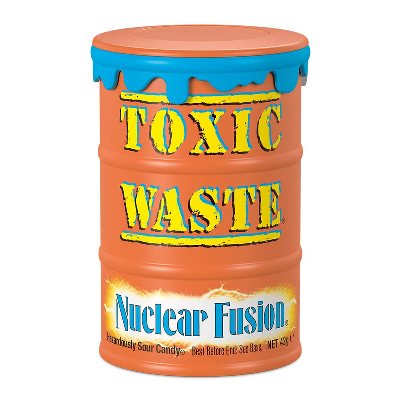 Toxic Waste Nuclear Fusion Sour Candy Drums 42g - 12 Count