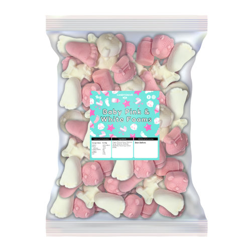 Candycrave Baby Pink & White Foam Mix - 1kg