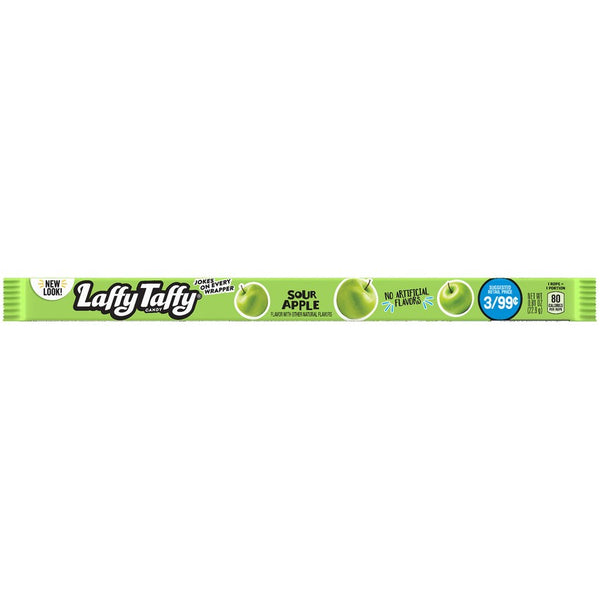 Wonka Laffy Taffy Sour Apple Ropes - 24 Count