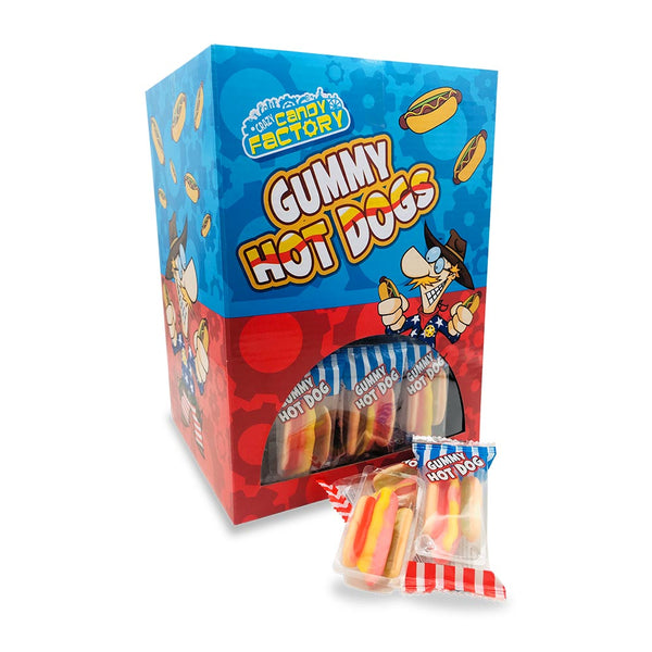 Crazy Candy Factory Gummy Mini Hot Dogs 10g - 100 Count