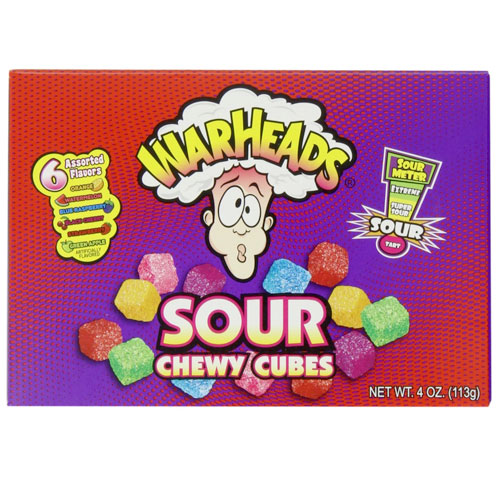 Warheads Sour Cubes Theatre Box 113g - 12 Count