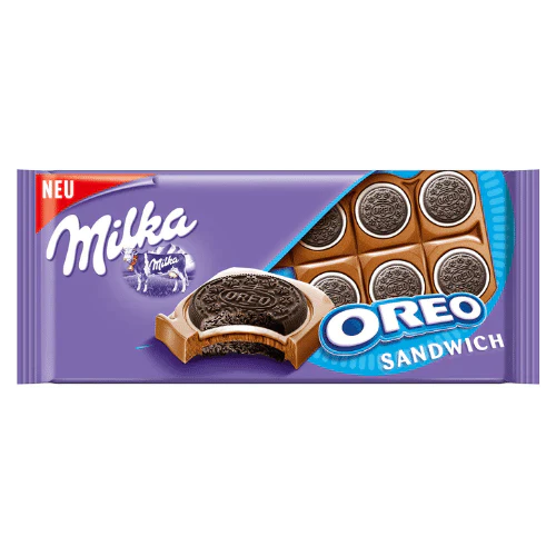 Milka Oreo Sandwich Chocolate 92g - 16 Count