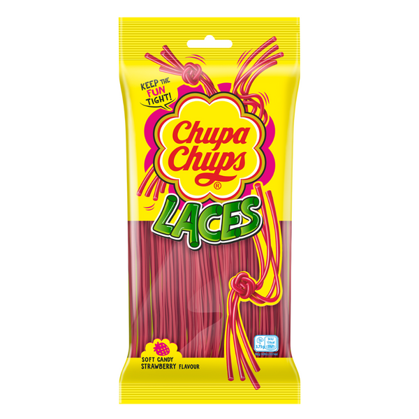 Chupa Chups Strawberry Laces 90g - 18 Count