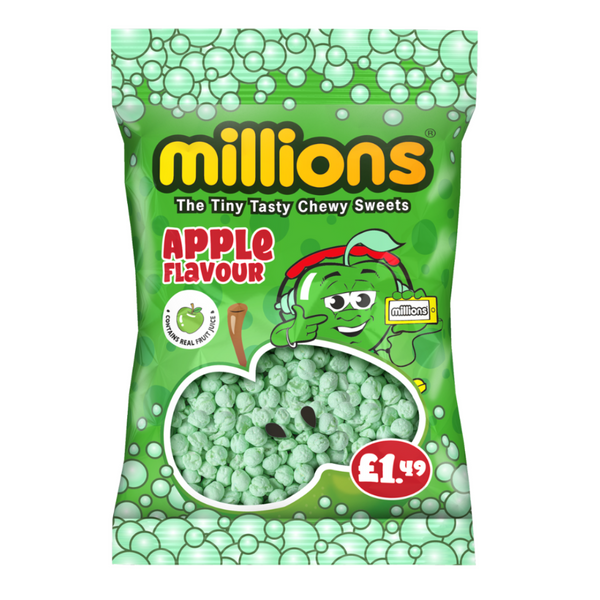 Millions Apple 110g Hanging Bags £1.49 PMP - 12 Count