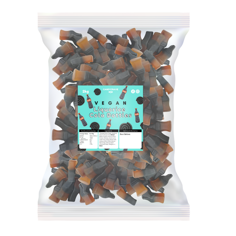 Candycrave Vegan Liquorice Cola Bottles - 2kg