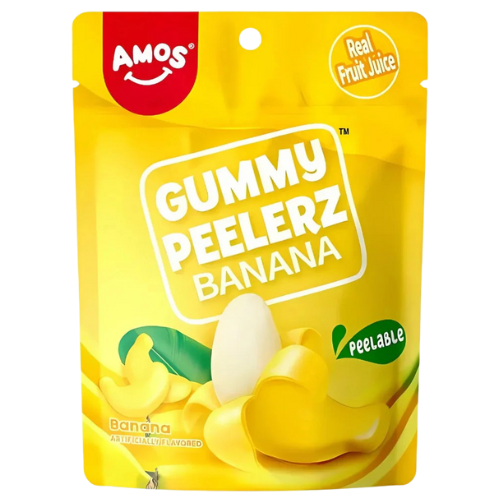 Amos Gummy Banana Peelerz 120g - 12 Count