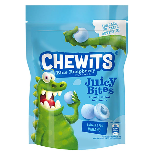 Chewits Blue Raspberry Juicy Bites 115g - 10 Count