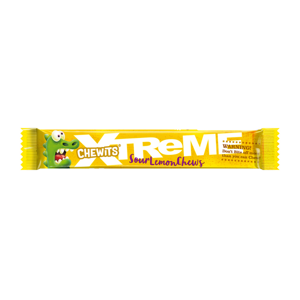 Chewits Xtreme Extremely Lemon Chews 34g - 24 Count