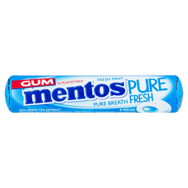 Mentos Sugar Free Pure Fresh Mint Gum 15g - 24 Count