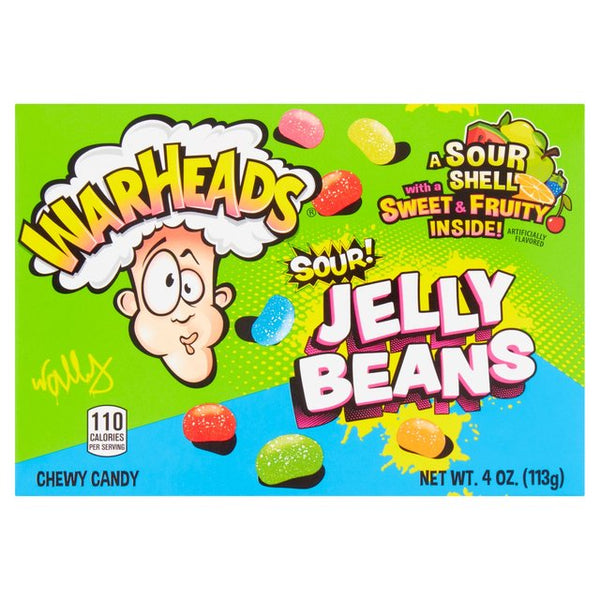 Warheads Sour Jelly Beans Theatre Box 113g - 12 Count