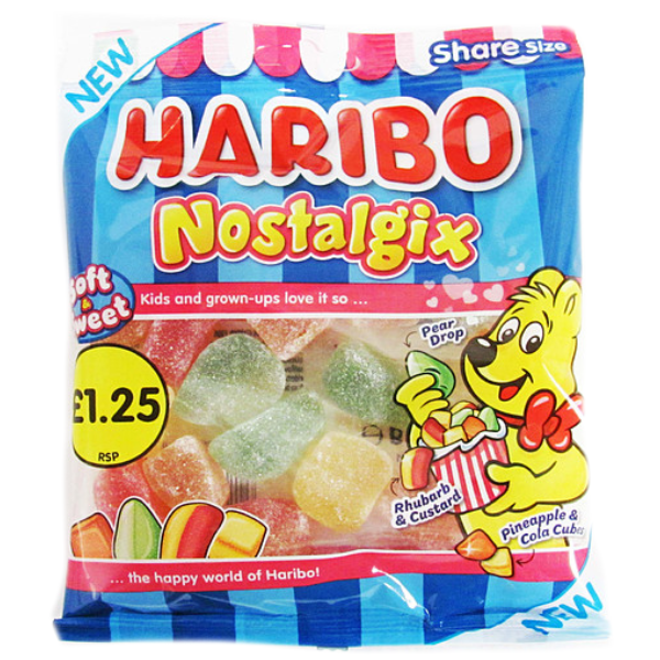 Haribo Nostalgix 140g PM £1.25 Share Bags - 12 Count