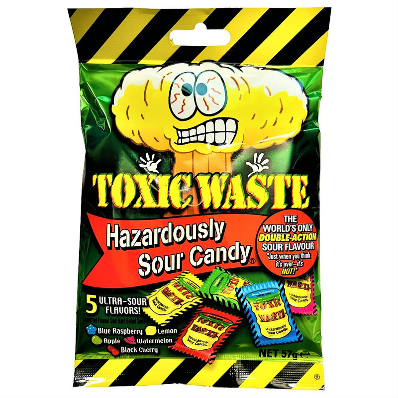 Toxic Waste Original Pre Packed Sour Candy 57g - 12 Count