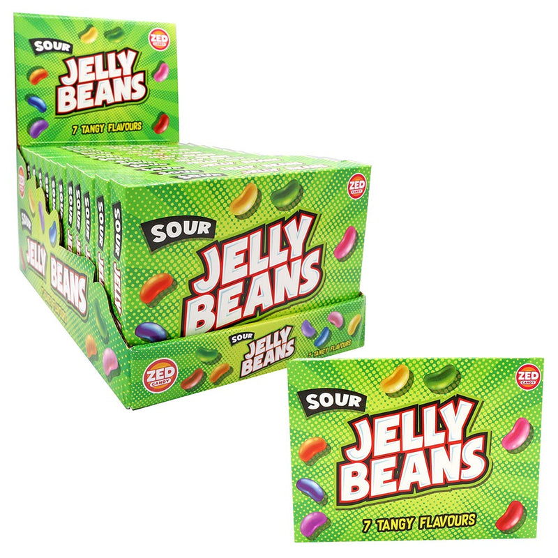 Zed Candy Sour Jelly Beans Box 120g - 12 Count