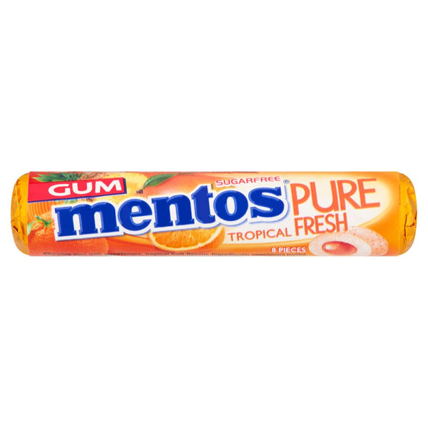 Mentos Sugar Free Pure Fresh Tropical Gum 15g - 24 Count