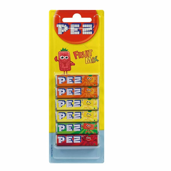 Pez 6 Pack Fruit Refills - 18 Count