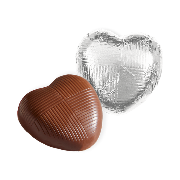 Whitakers Silver Foiled Chocolate Hearts - 1kg