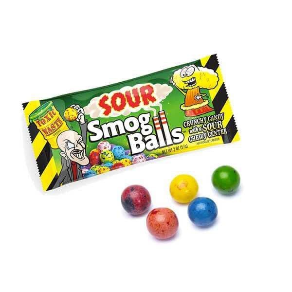 Toxic Waste Sour Smog Balls Bag - 24 Count