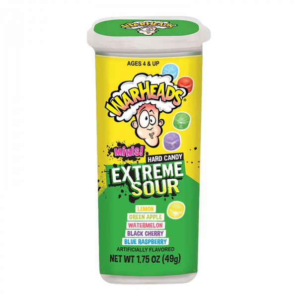 Warheads Extreme Sour Hard Candy Minis - 18 Count